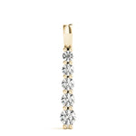 14K Yellow Gold Diamond Cluster Fashion Pendant