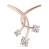 14K Rose Gold 1 CT Diamond Three-Stone Pendant