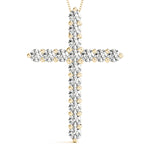 14K Yellow Gold Diamond Cluster Fashion Pendant