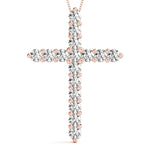 14K Rose Gold Multi-Diamond Fashion Pendant