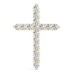 14K Yellow Gold Diamond Cluster Fashion Pendant