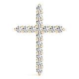 14K Yellow Gold Diamond Cluster Fashion Pendant