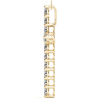 14K Yellow Gold Diamond Cluster Fashion Pendant