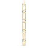 14K Yellow Gold Diamond Cross Pendant