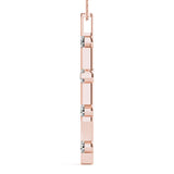 14K Rose Gold Round Diamond Fashion Pendant