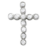 Multi-Diamond Religious Cross Pendant
