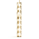 14K Yellow Gold Diamond Cross Pendant