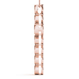 14K Rose Gold Diamond Cross Pendant