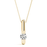 14K Yellow Gold 1/2 CT Diamond Solitaire Pendant