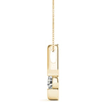 14K Yellow Gold 1/2 CT Diamond Solitaire Pendant