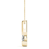 14K Yellow Gold 1/2 CT Diamond Solitaire Pendant
