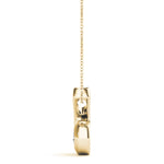 14K Yellow Gold 0.5 CT Diamond Solitaire Pendant