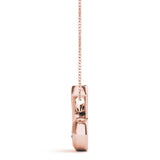 Rose Gold 0.5 CT Diamond Solitaire Pendant Necklace