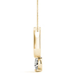 14K Yellow Gold 0.5 CT Diamond Solitaire Pendant