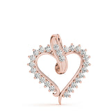 14K Rose Gold Round Diamond Fashion Pendant