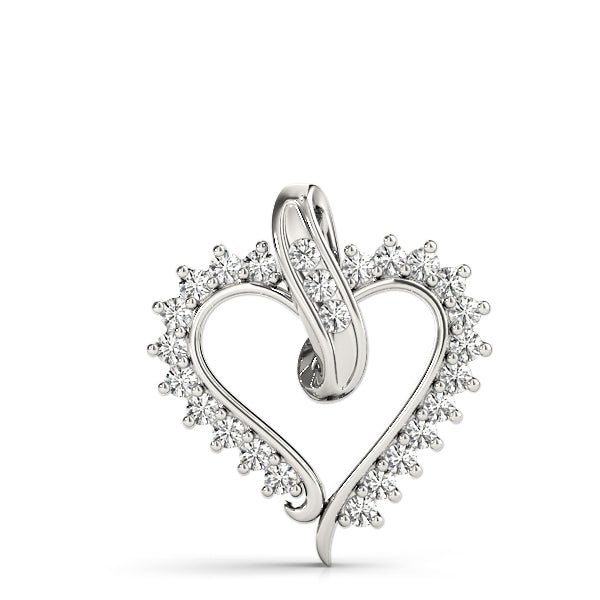 Platinum White Diamond Fashion Pendant Necklace