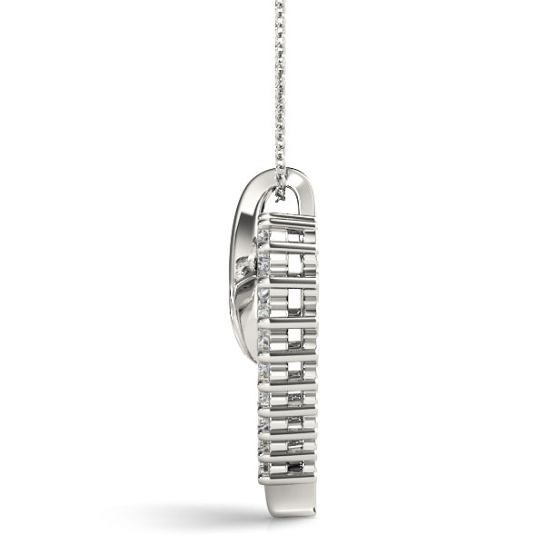 14K White Gold Diamond Fashion Pendant
