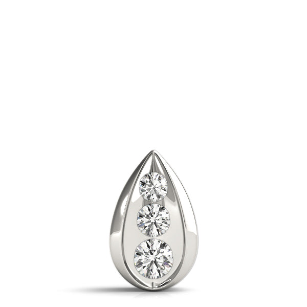 0.6 CTW Round Diamond Three Stone Pendant