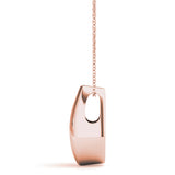 14K Rose Gold 1 ct Diamond Three-Stone Pendant Necklace