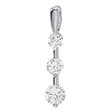 0.6 CTW Round Diamond Three-Stone Pendant