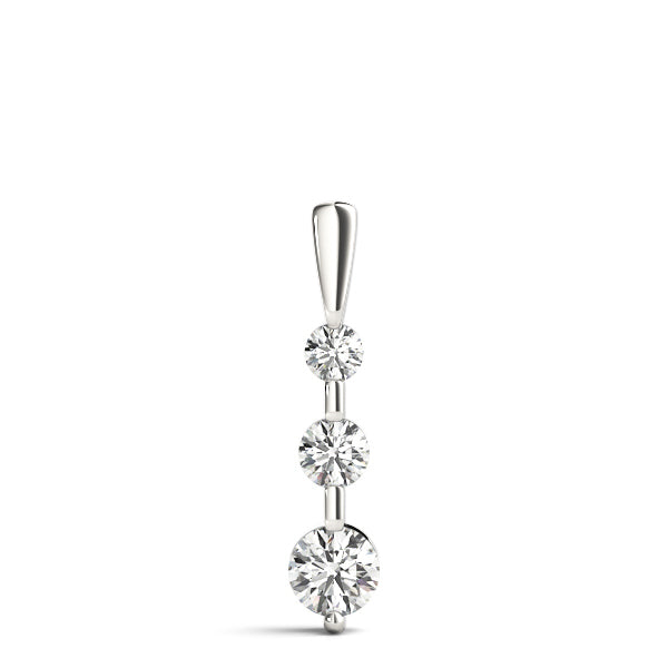 0.6 CTW Round Diamond Three-Stone Pendant