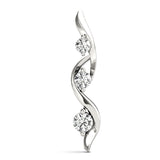 0.50 CTW Round Diamond Three-Stone Pendant