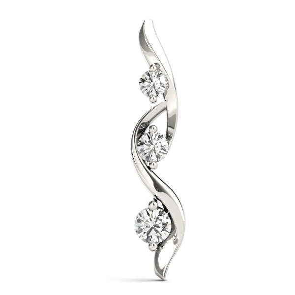 0.50 CTW Round Diamond Three-Stone Pendant