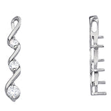 0.50 CTW Round Diamond Three-Stone Pendant