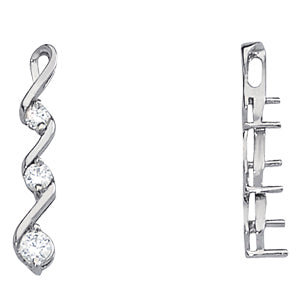 0.50 CTW Round Diamond Three-Stone Pendant