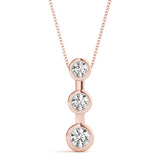 14K Rose Gold 0.35ctw Round Diamond Pendant