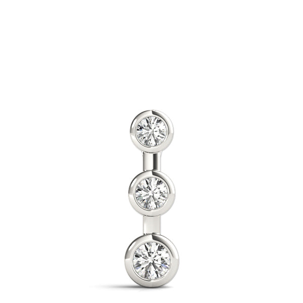 0.50 CTW Round Diamond Three-Stone Pendant