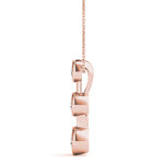 14K Rose Gold 0.35ctw Round Diamond Pendant
