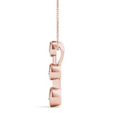 14K Rose Gold 0.35ctw Round Diamond Pendant