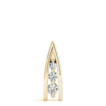 14K Yellow Gold 0.3ctw Diamond Three-Stone Pendant