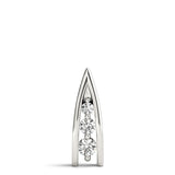3-Stone Round Diamond Pendant Necklace
