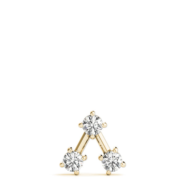 14K Yellow Gold 3-Stone Diamond Pendant