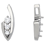 0.50 CTW Round Diamond Three-Stone Pendant