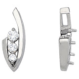 0.50 CTW Round Diamond Three-Stone Pendant