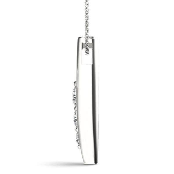 Platinum 0.33ctw Round Diamond Three Stone Pendant