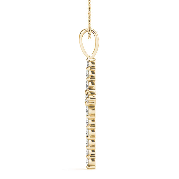 14K Yellow Gold Diamond Fashion Pendant