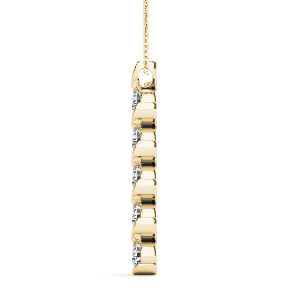 14K Yellow Gold 1 CT Diamond Fashion Pendant