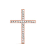 Rose Gold Diamond Cross Pendant - 0.25 ctw