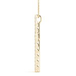 18K Yellow Gold Diamond Cross Pendant