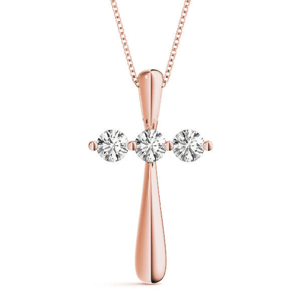 Rose Gold 0.45ctw Round Diamond Fashion Pendant
