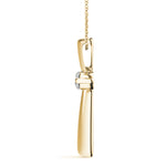 14K Yellow Gold Diamond Cross Pendant