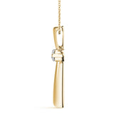 14K Yellow Gold Diamond Cross Pendant