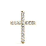 14K Yellow Gold Diamond Cross Pendant