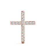 14K Rose Gold Round Diamond Fashion Pendant