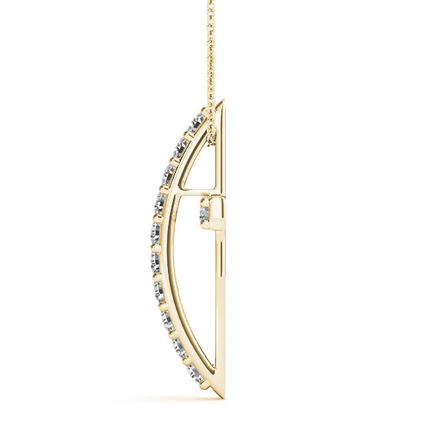 14K Yellow Gold Diamond Cross Pendant
