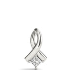 0.32CT Square Diamond Solitaire Pendant